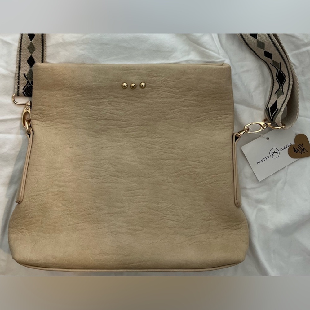 Pretty Simple crossbody purse, cream, NWT